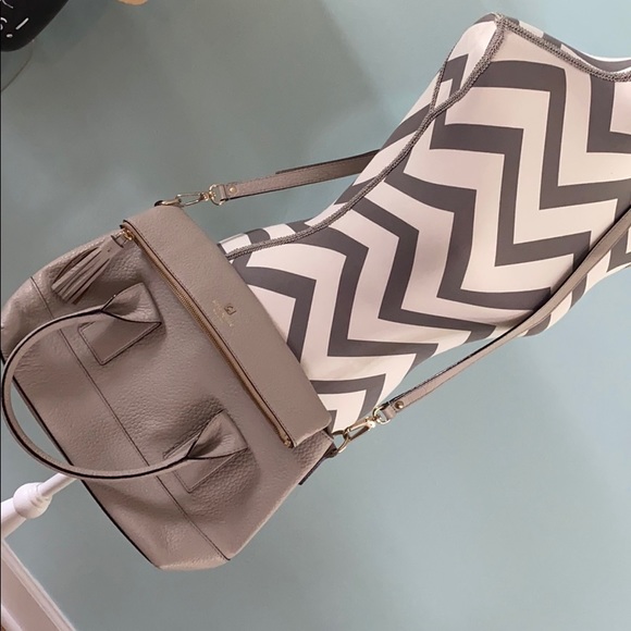 Kate Spade Taupe Double Handle/Crossbody Strap - Picture 1 of 12